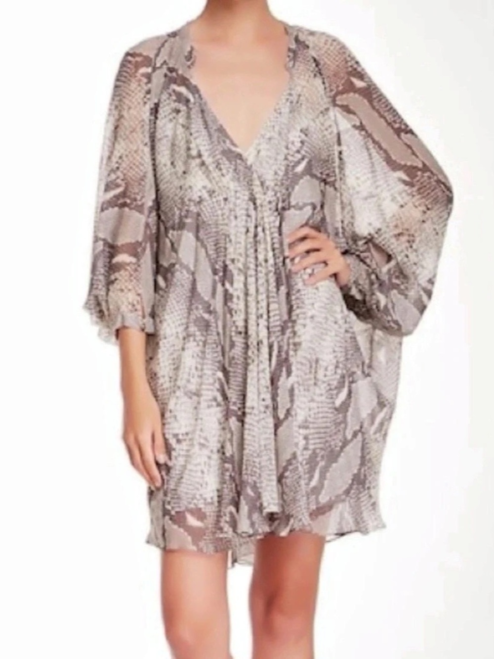 Diane von Furstenberg Snake Print Mini Dress Size 4 Like New